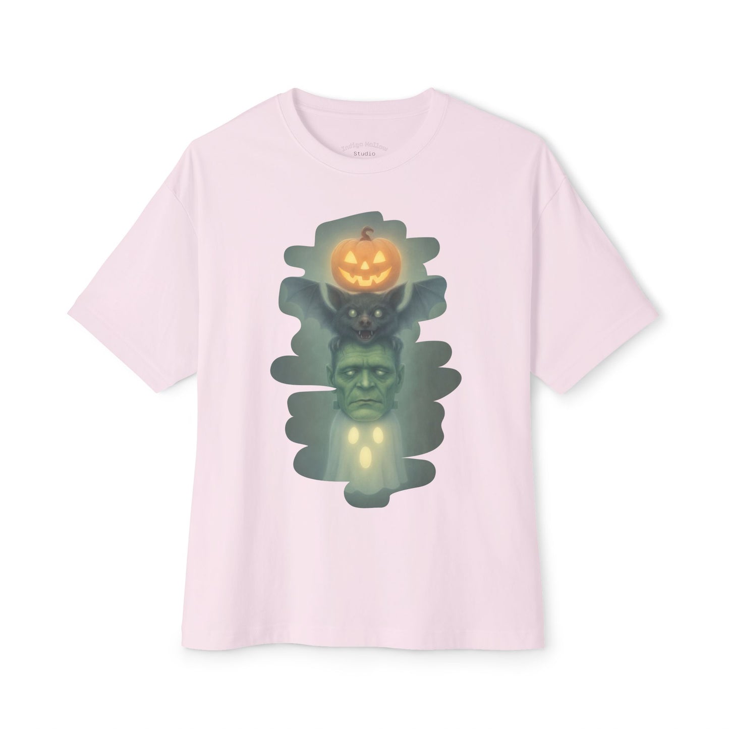 Spooky Halloween Boxy Tee, Unisex Graphic T-Shirt, Oversized Casual Shirt, Halloween Costume Top, Fun Monster Tee