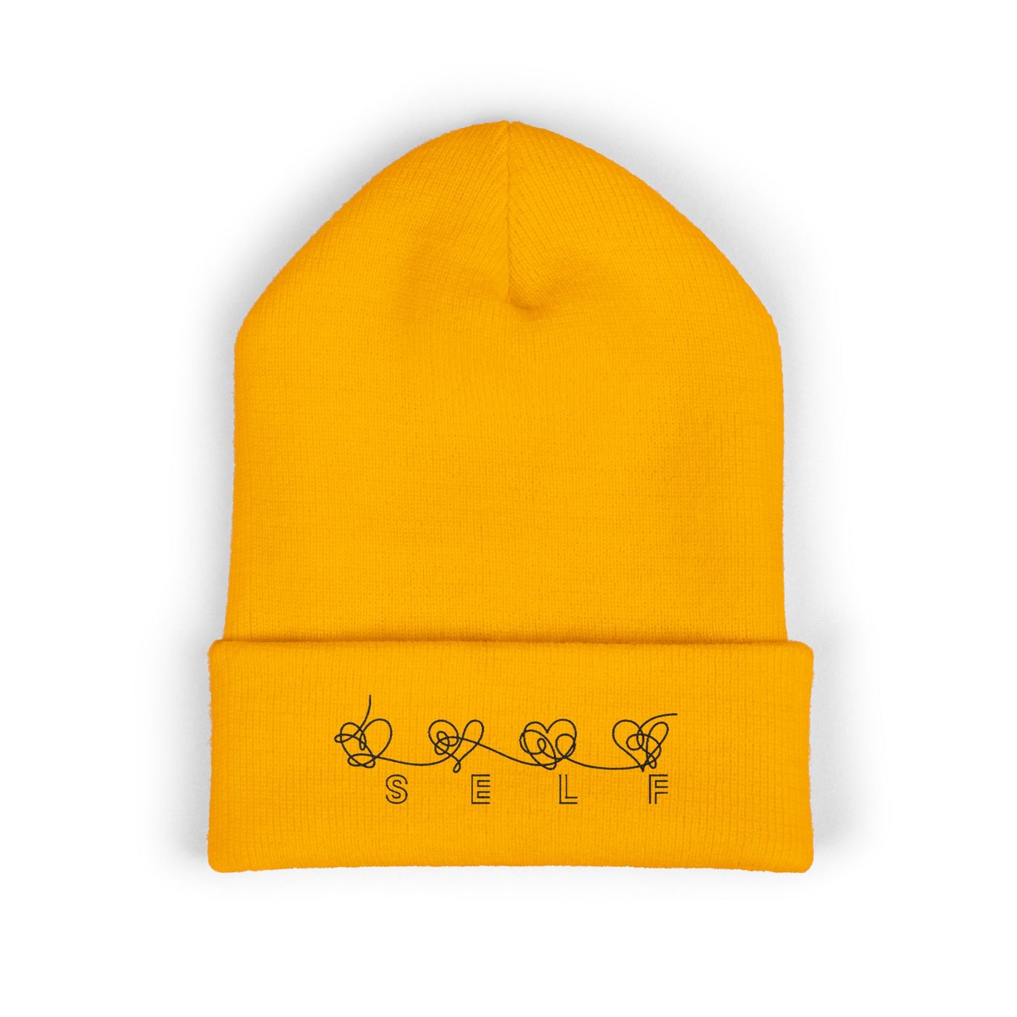 BTS Inspired Embroidered Beanie | "SELF" Butterfly Stitch Hat | ARMY K-pop Merch | Unisex Slouchy Winter Cap