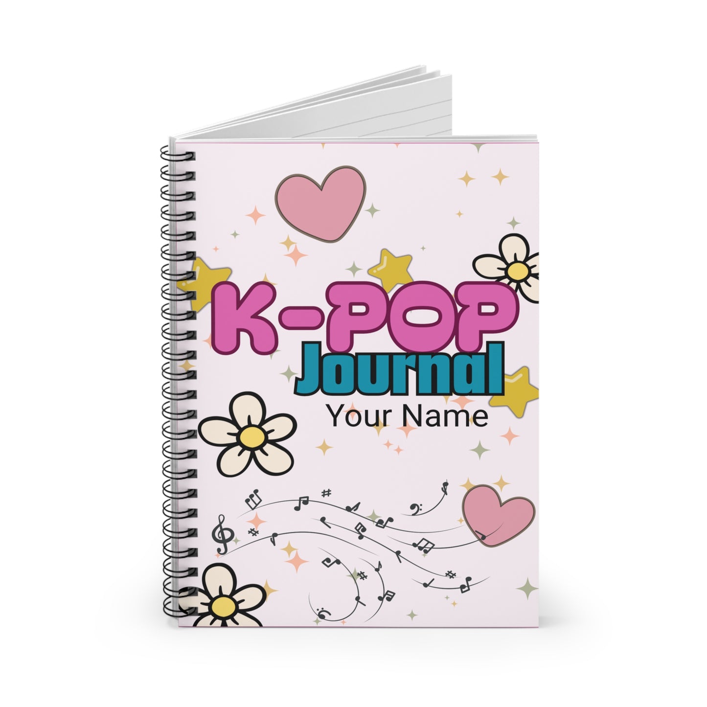 K-POP Spiral Notebook - Personalized Journal, Cute Stationery, School Supplies, Gifts for Fans, Music Lover's Diary