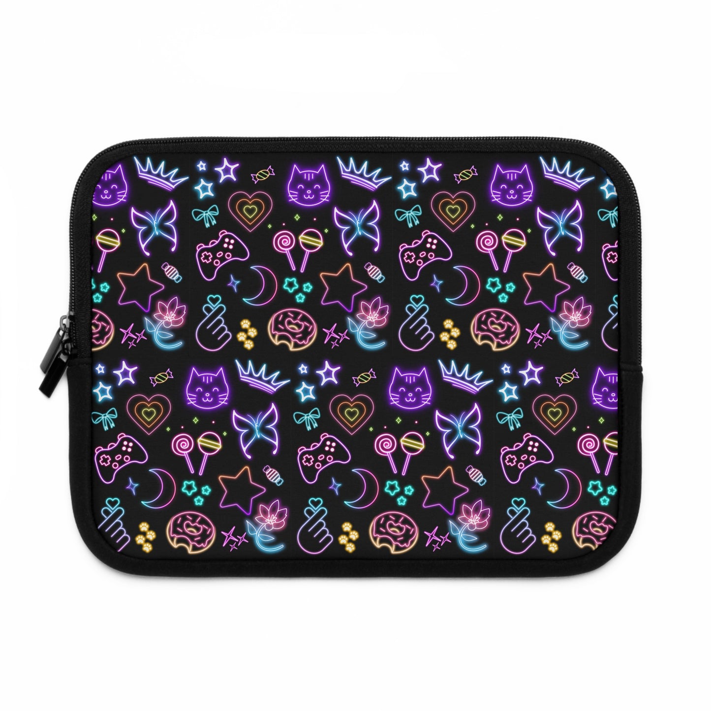 Neon Fun Laptop Sleeve, Cute Aesthetic Laptop Case, Gamer Sleeve, Unique Tech Accessory, Gift for Students, Vibrant Design,
