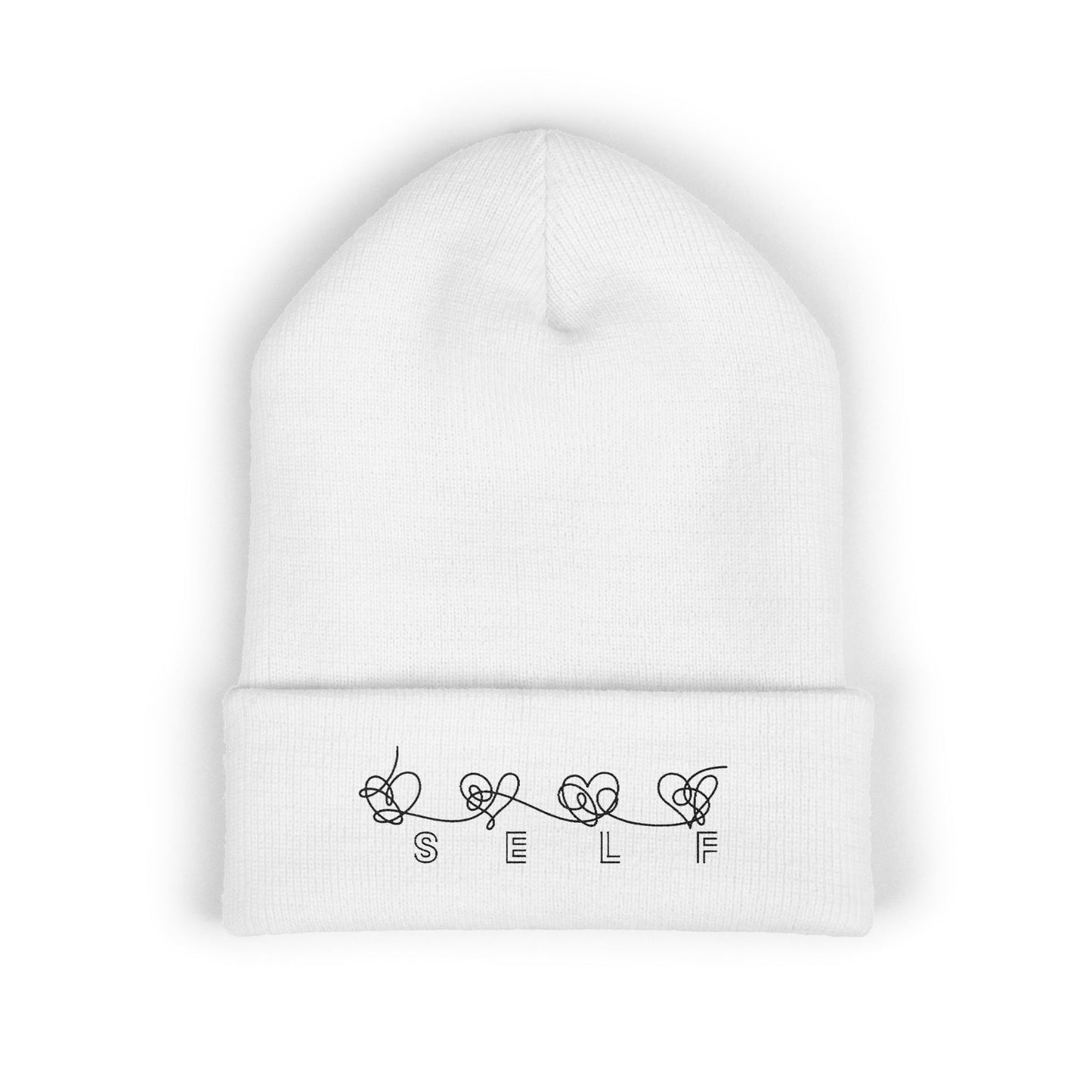 BTS Inspired Embroidered Beanie | "SELF" Butterfly Stitch Hat | ARMY K-pop Merch | Unisex Slouchy Winter Cap