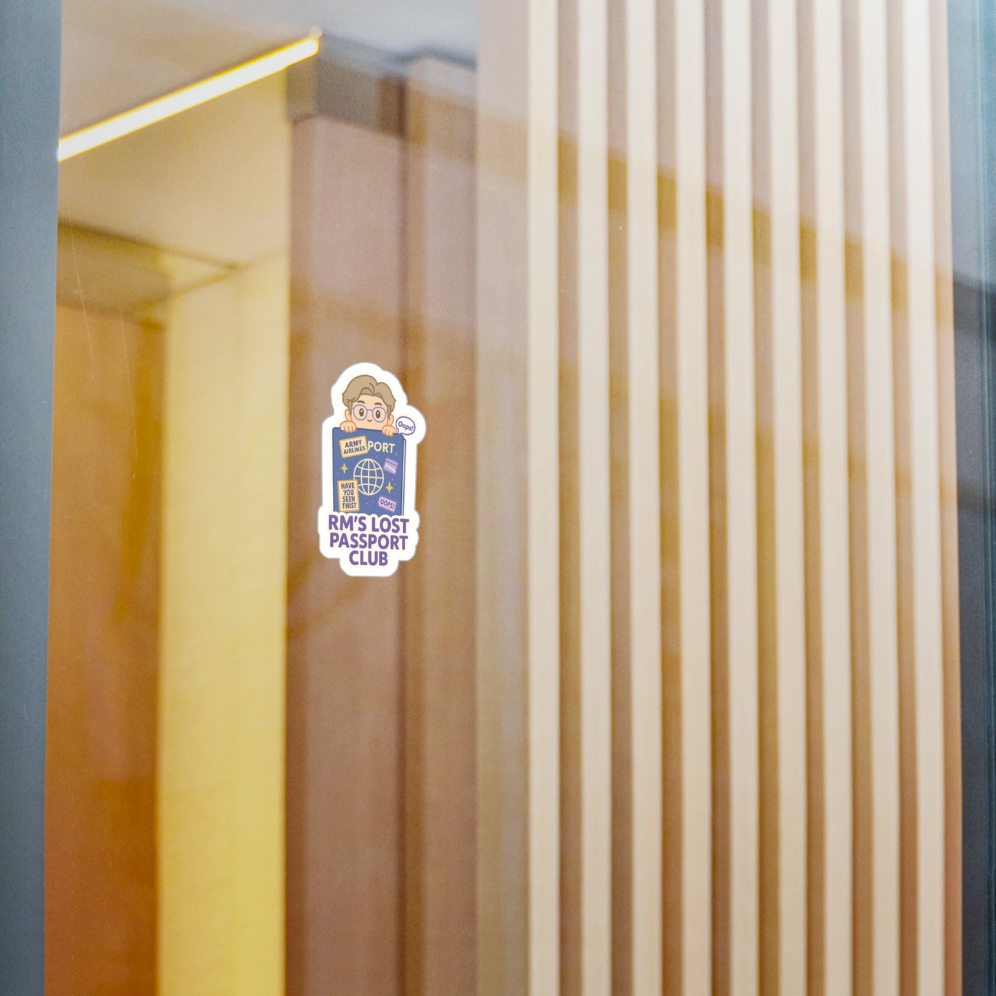 RMs Lost Passport Club Funny K-Pop BTS Vinyl Sticker for Fans