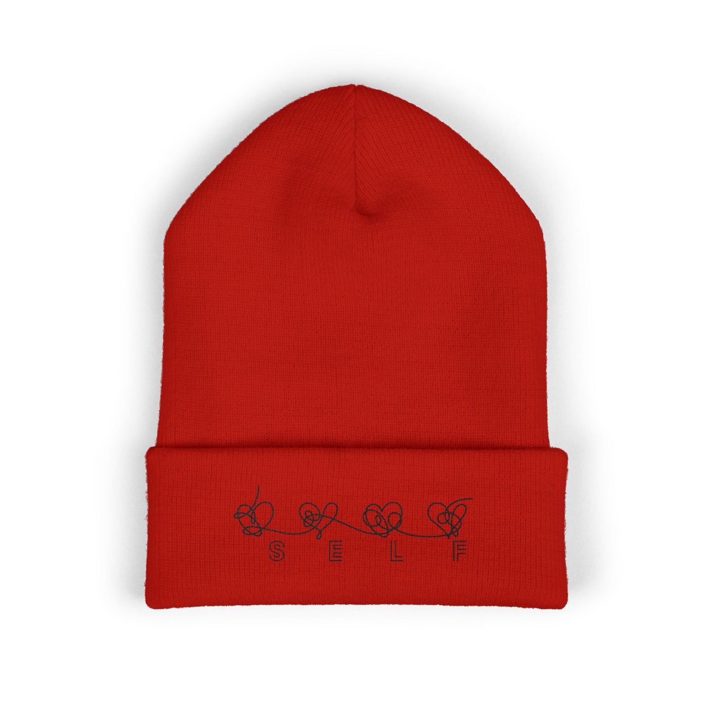 BTS Inspired Embroidered Beanie | "SELF" Butterfly Stitch Hat | ARMY K-pop Merch | Unisex Slouchy Winter Cap