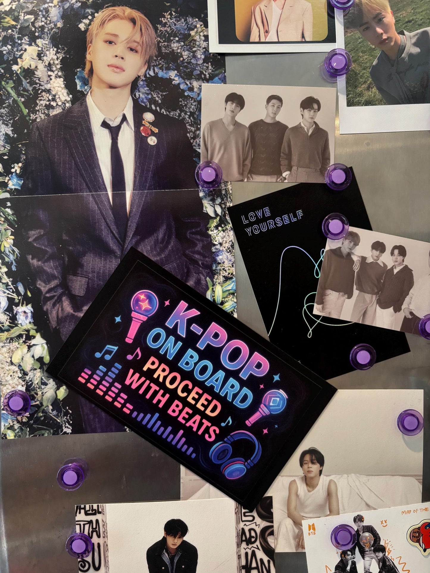 K-Pop On Board Car Magnet, Fun Auto Decor, Music Themed Gift, Trendy Vehicle Accessory, Cool Car Sign, K-Pop Fan Gift