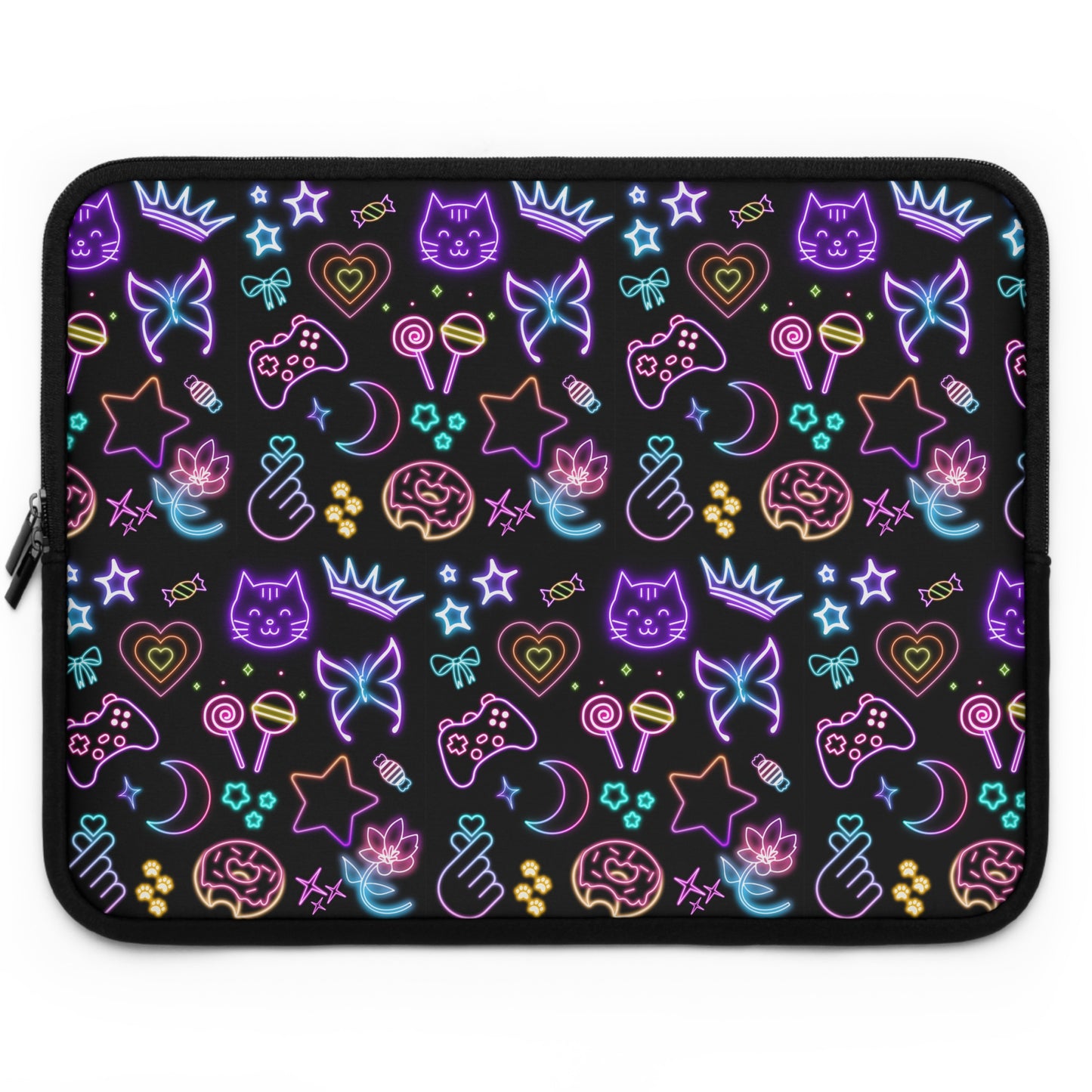 Neon Fun Laptop Sleeve, Cute Aesthetic Laptop Case, Gamer Sleeve, Unique Tech Accessory, Gift for Students, Vibrant Design,