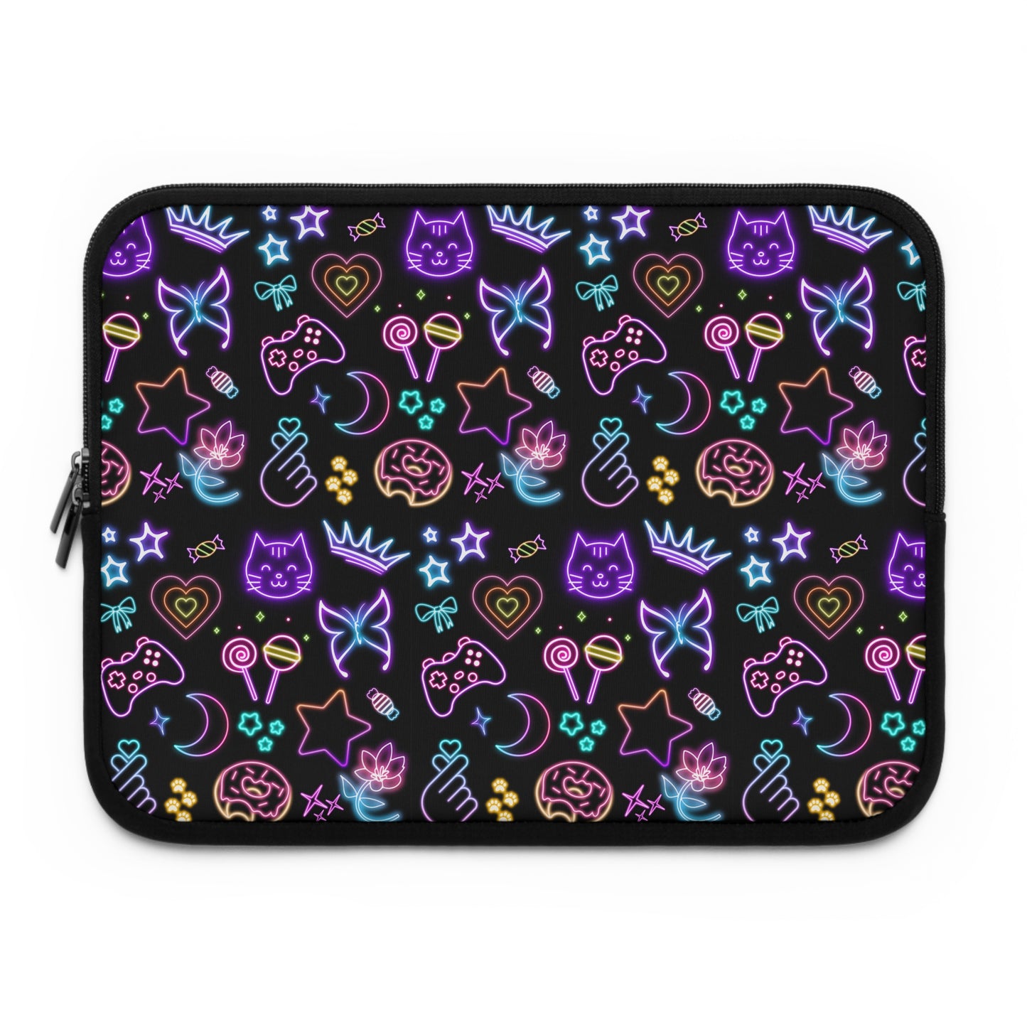 Neon Fun Laptop Sleeve, Cute Aesthetic Laptop Case, Gamer Sleeve, Unique Tech Accessory, Gift for Students, Vibrant Design,