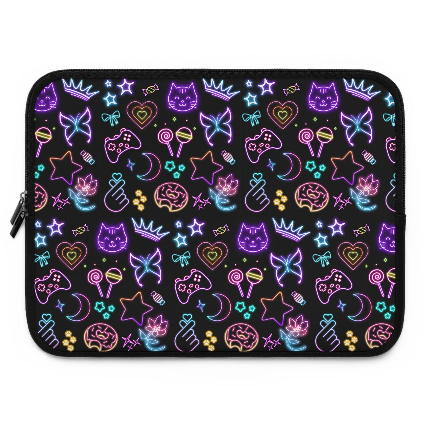 Neon Fun Laptop Sleeve, Cute Aesthetic Laptop Case, Gamer Sleeve, Unique Tech Accessory, Gift for Students, Vibrant Design,