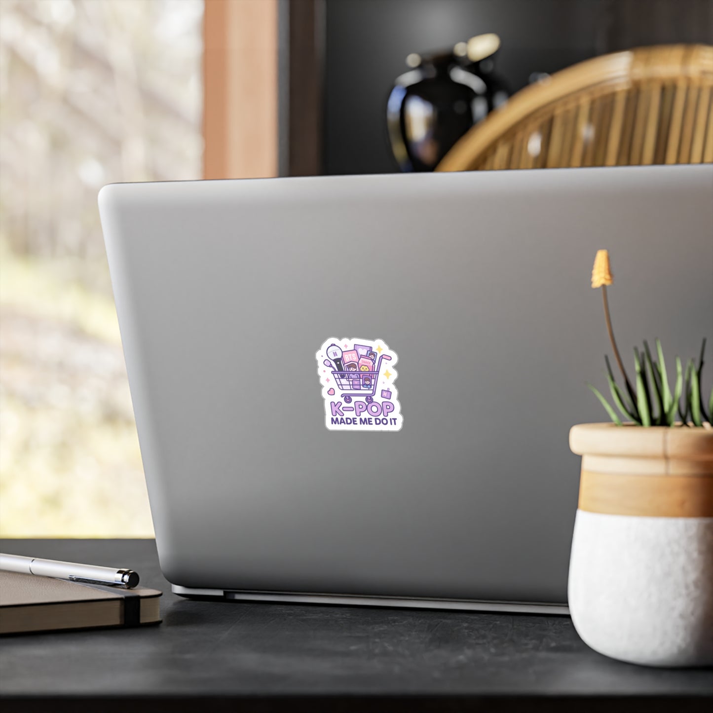 K-POP Made Me Do It Funny BTS Shopping Cart Vinyl Sticker for K-Pop Fans