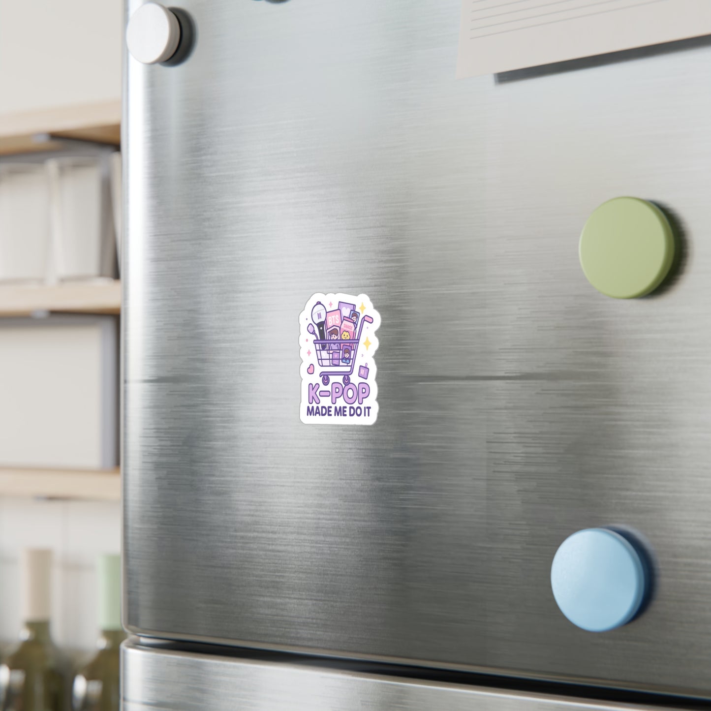 K-POP Made Me Do It Funny BTS Shopping Cart Vinyl Sticker for K-Pop Fans