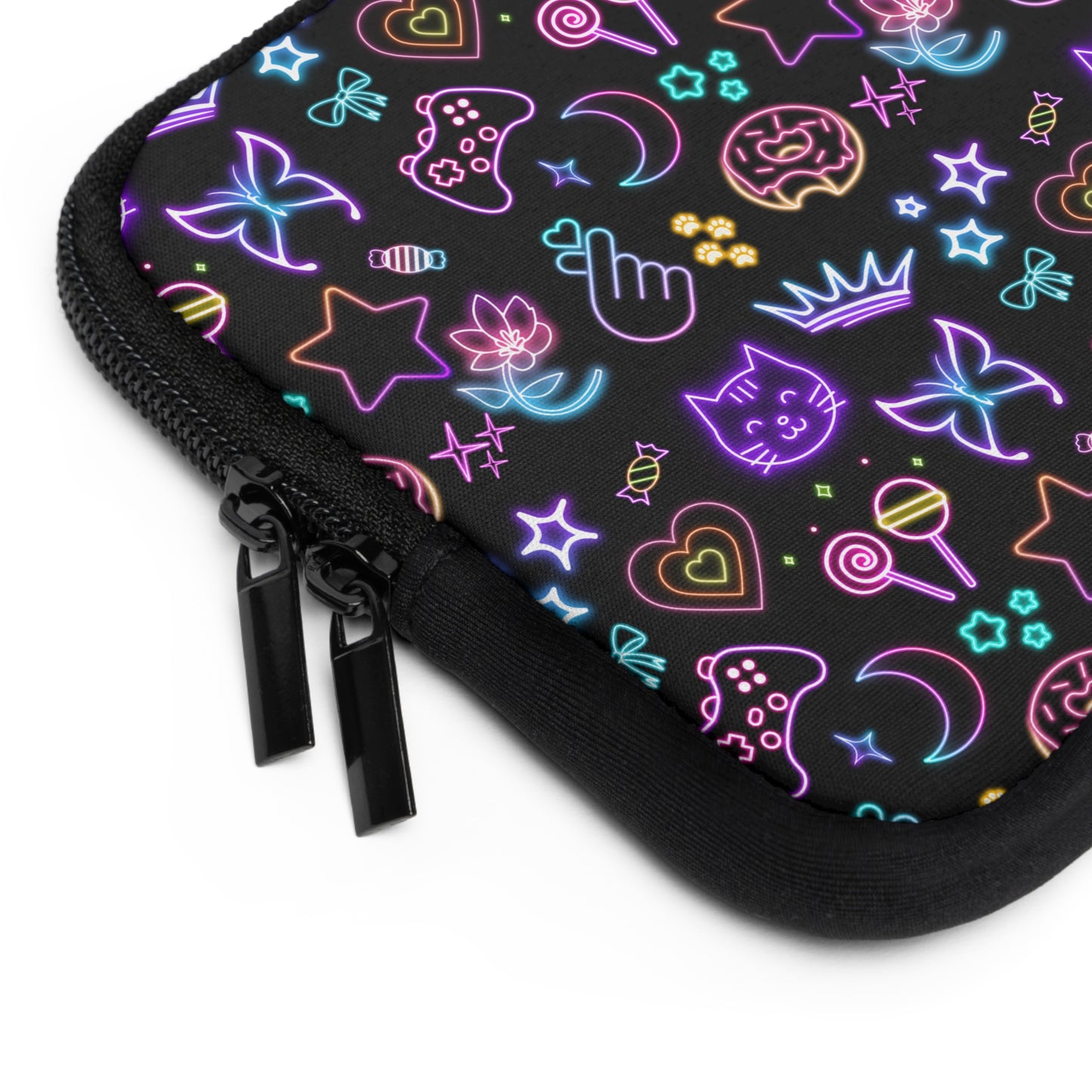 Neon Fun Laptop Sleeve, Cute Aesthetic Laptop Case, Gamer Sleeve, Unique Tech Accessory, Gift for Students, Vibrant Design,