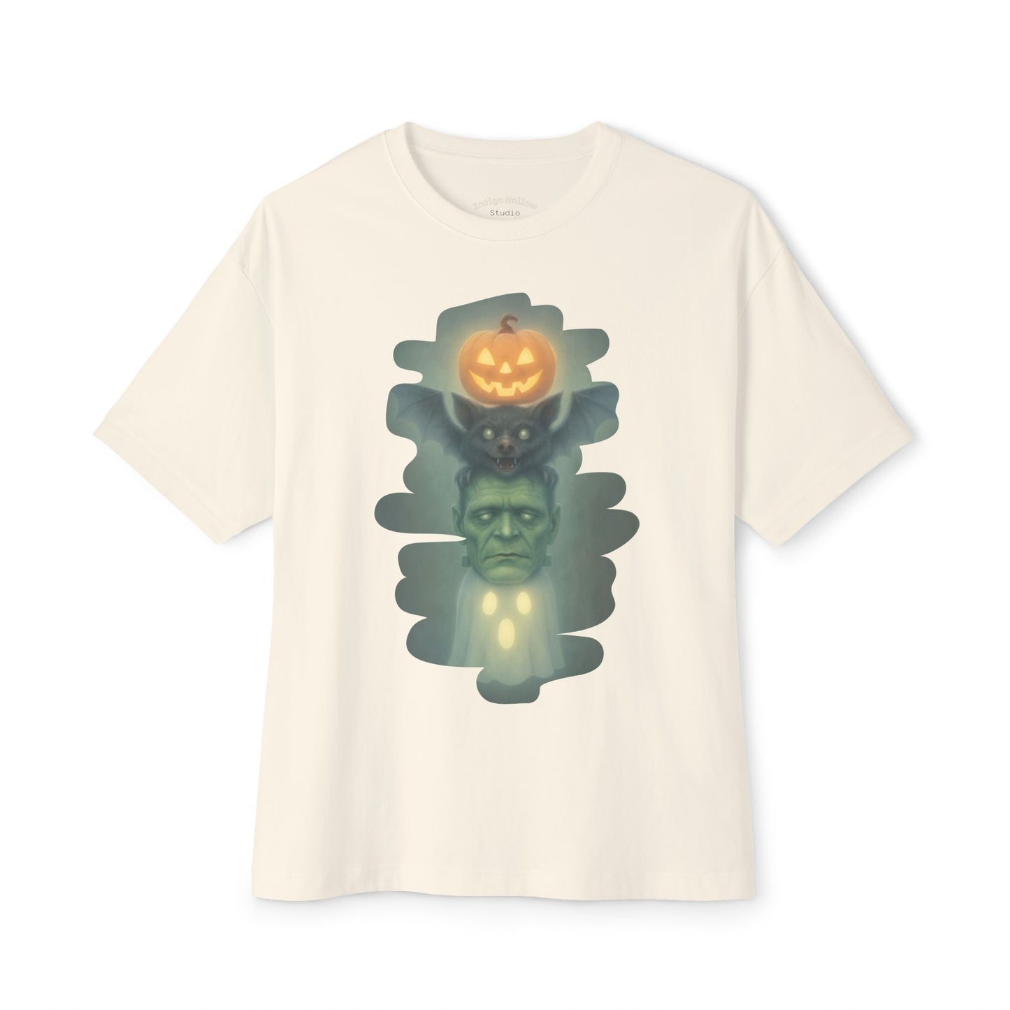 Spooky Halloween Boxy Tee, Unisex Graphic T-Shirt, Oversized Casual Shirt, Halloween Costume Top, Fun Monster Tee