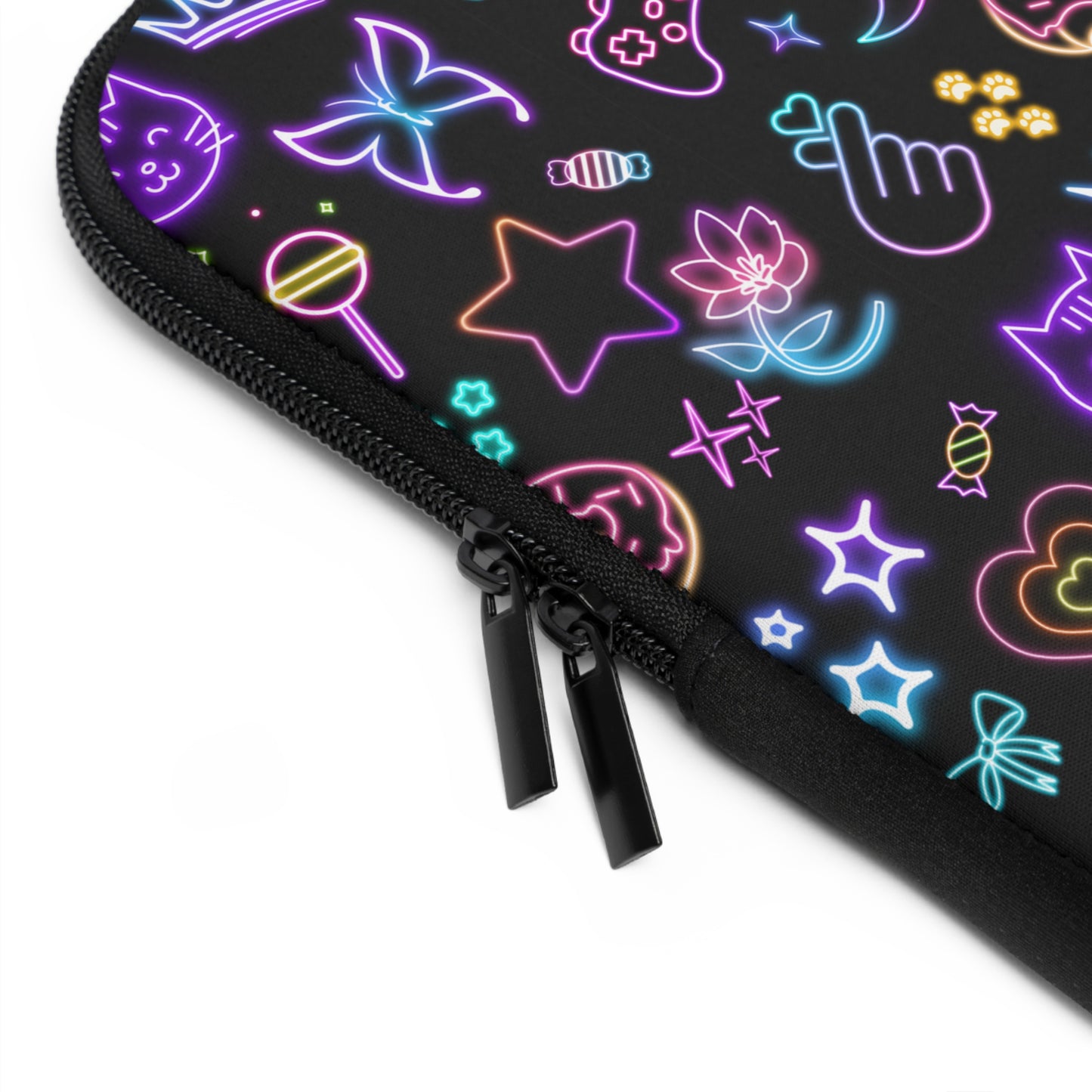 Neon Fun Laptop Sleeve, Cute Aesthetic Laptop Case, Gamer Sleeve, Unique Tech Accessory, Gift for Students, Vibrant Design,