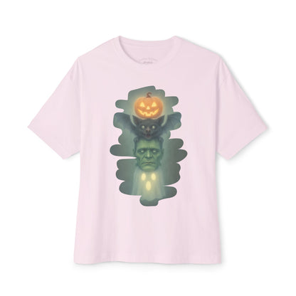 Spooky Halloween Boxy Tee, Unisex Graphic T-Shirt, Oversized Casual Shirt, Halloween Costume Top, Fun Monster Tee