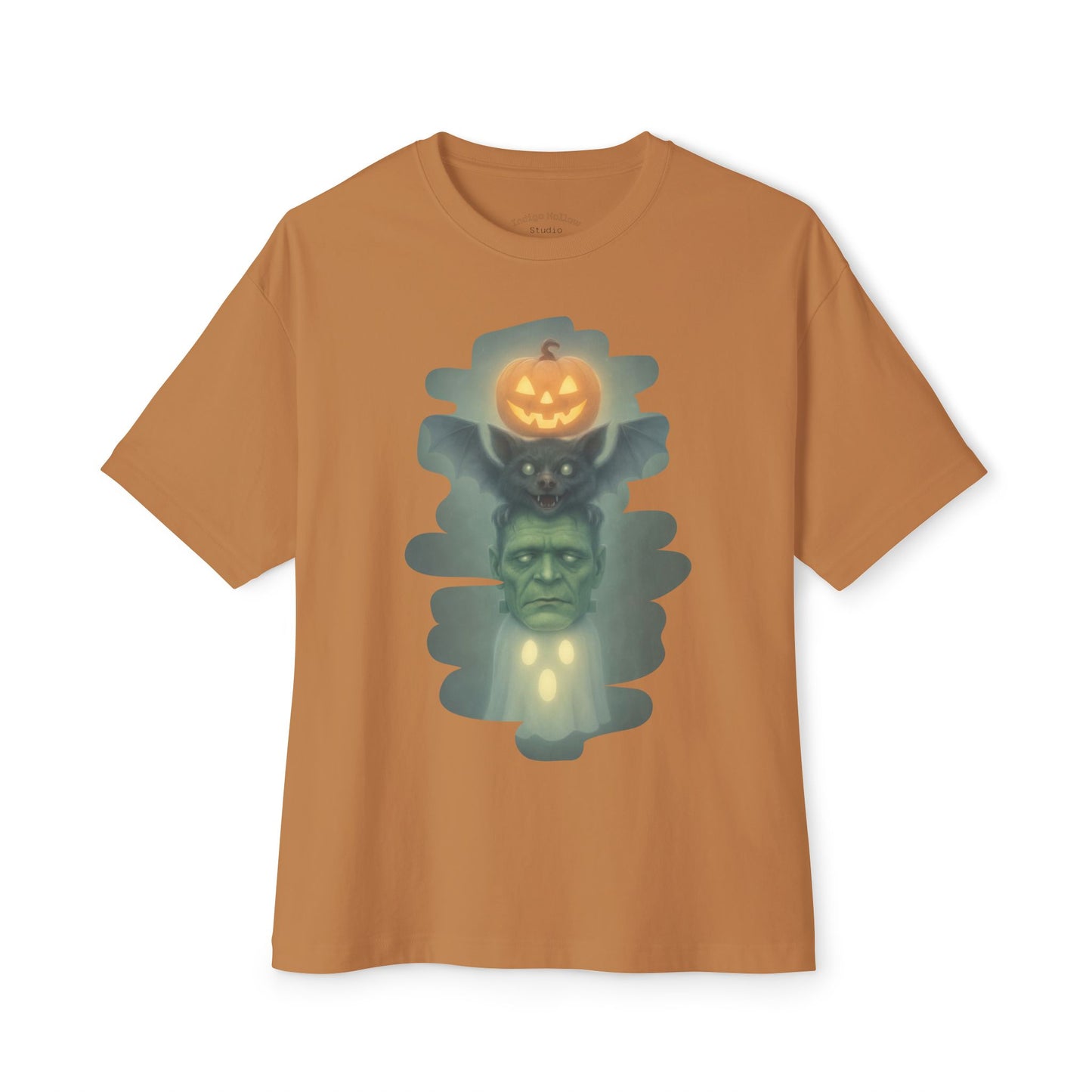 Spooky Halloween Boxy Tee, Unisex Graphic T-Shirt, Oversized Casual Shirt, Halloween Costume Top, Fun Monster Tee
