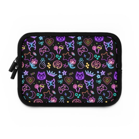 Neon Fun Laptop Sleeve, Cute Aesthetic Laptop Case, Gamer Sleeve, Unique Tech Accessory, Gift for Students, Vibrant Design,