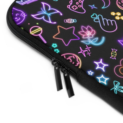 Neon Fun Laptop Sleeve, Cute Aesthetic Laptop Case, Gamer Sleeve, Unique Tech Accessory, Gift for Students, Vibrant Design,