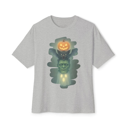 Spooky Halloween Boxy Tee, Unisex Graphic T-Shirt, Oversized Casual Shirt, Halloween Costume Top, Fun Monster Tee