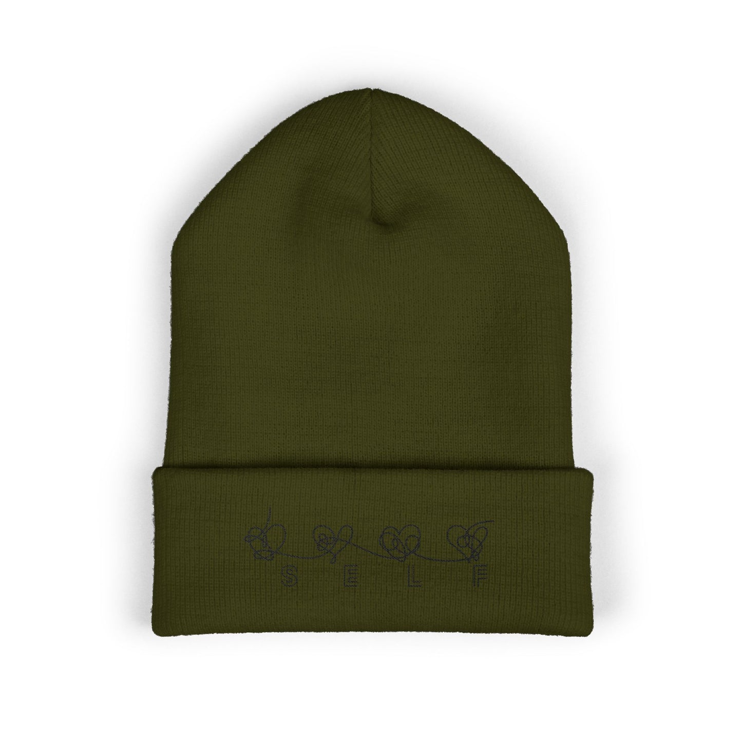 BTS Inspired Embroidered Beanie | "SELF" Butterfly Stitch Hat | ARMY K-pop Merch | Unisex Slouchy Winter Cap